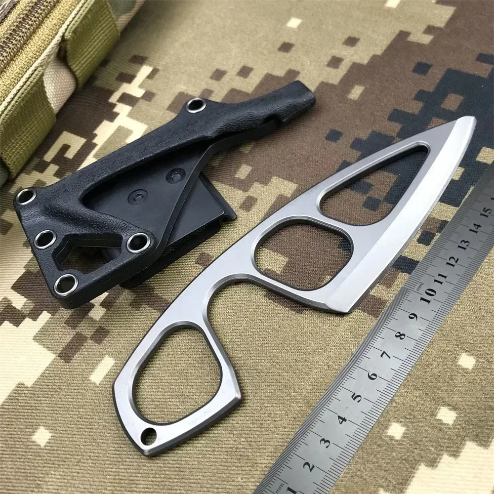 Titanium Fixed Blade Knife – Camping 440C Steel Oxide Coating Multi-Grip EDC Survival detail image - detail view 12