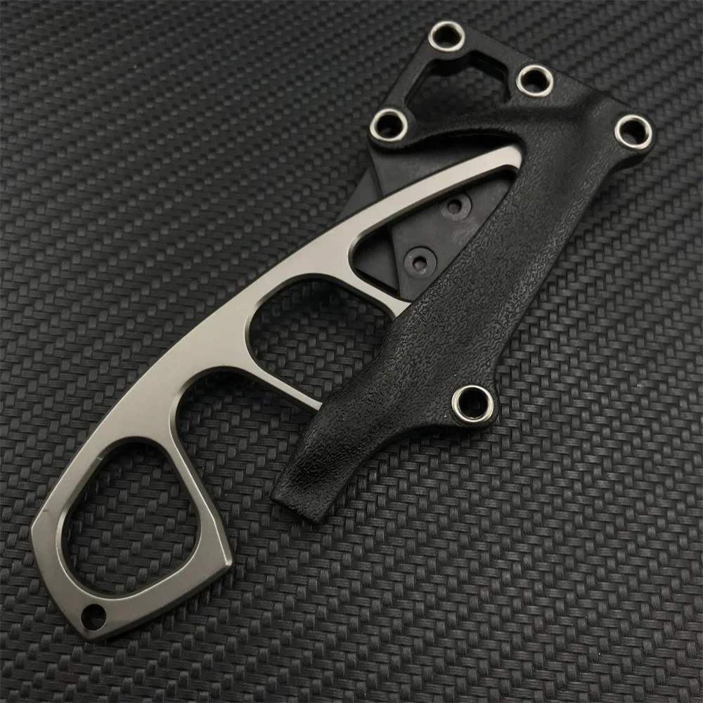 Titanium Fixed Blade Knife – Camping 440C Steel Oxide Coating Multi-Grip EDC Survival detail image - detail view 6