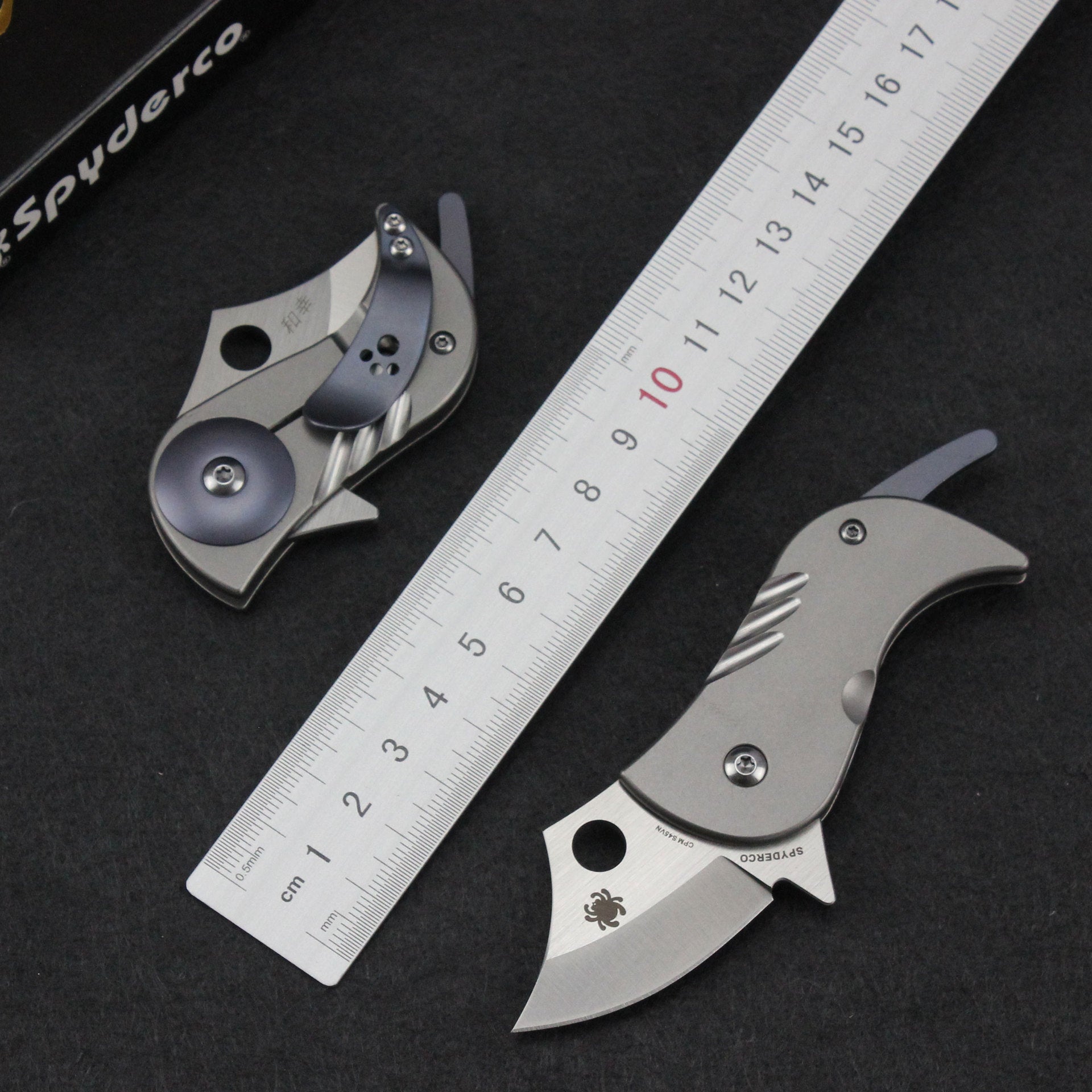 Titanium Folding Knife – Bitelock Mini EDC with 9Cr18MoV Steel & TC4 detail image - detail view 6