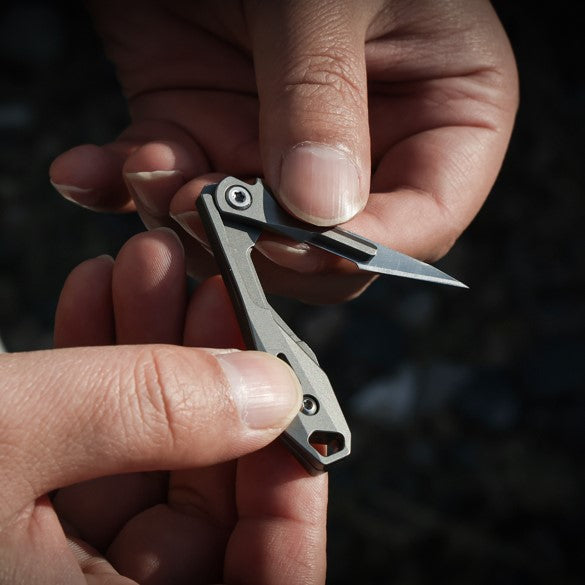 Titanium Folding Knife – Scalpel GR5 Micro Replaceable Blade EDC TSA Compliant Travel detail image - detail view 26
