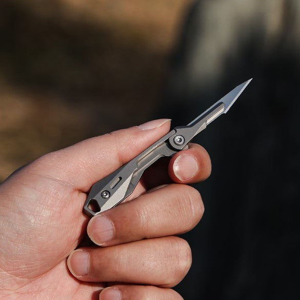 Titanium Folding Knife – Scalpel GR5 Micro Replaceable Blade EDC TSA Compliant Travel detail image - detail view 27