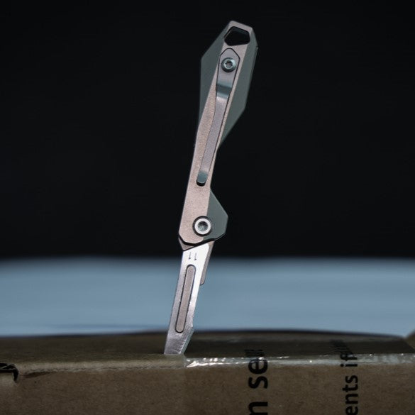 Titanium Folding Knife – Scalpel GR5 Micro Replaceable Blade EDC TSA Compliant Travel detail image - detail view 3