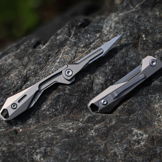 Titanium Folding Knife – Scalpel GR5 Micro Replaceable Blade EDC TSA Compliant Travel detail image - detail view 4