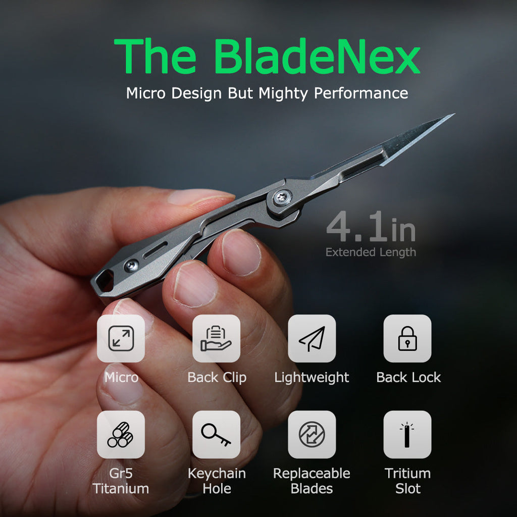 Titanium Folding Knife – Scalpel GR5 Micro Replaceable Blade EDC TSA Compliant Travel detail image - detail view 5