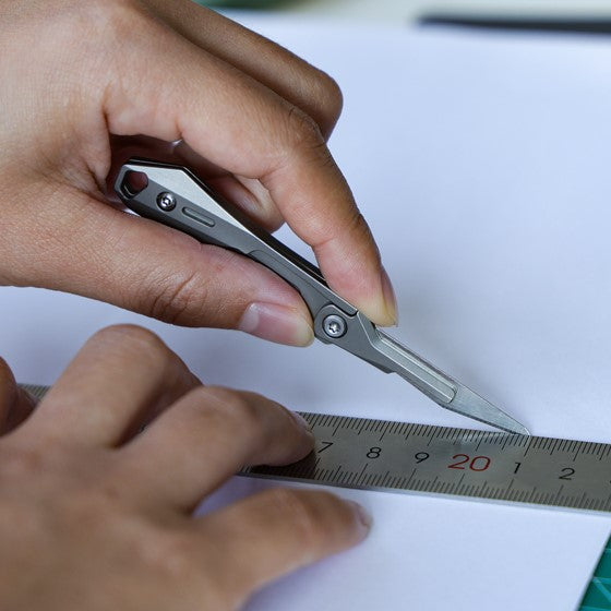 Titanium Folding Knife – Scalpel GR5 Micro Replaceable Blade EDC TSA Compliant Travel detail image - detail view 7