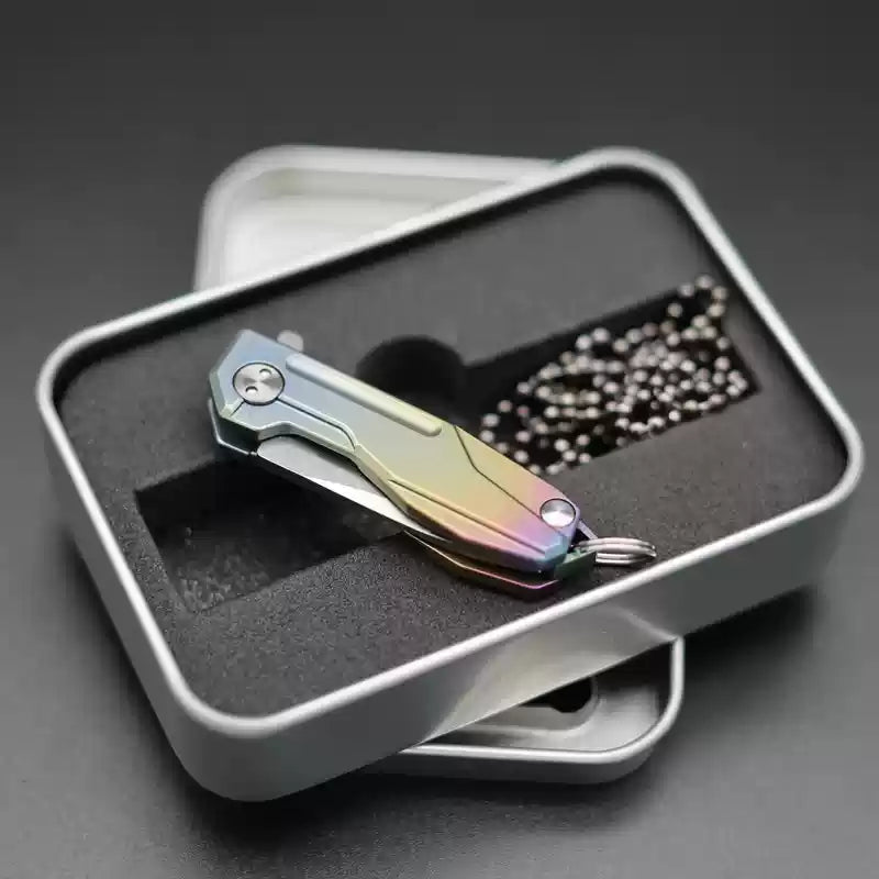 Titanium Folding Knife – Talon-X Speedster with Ultra-Portable Keychain EDC detail image - detail view 11