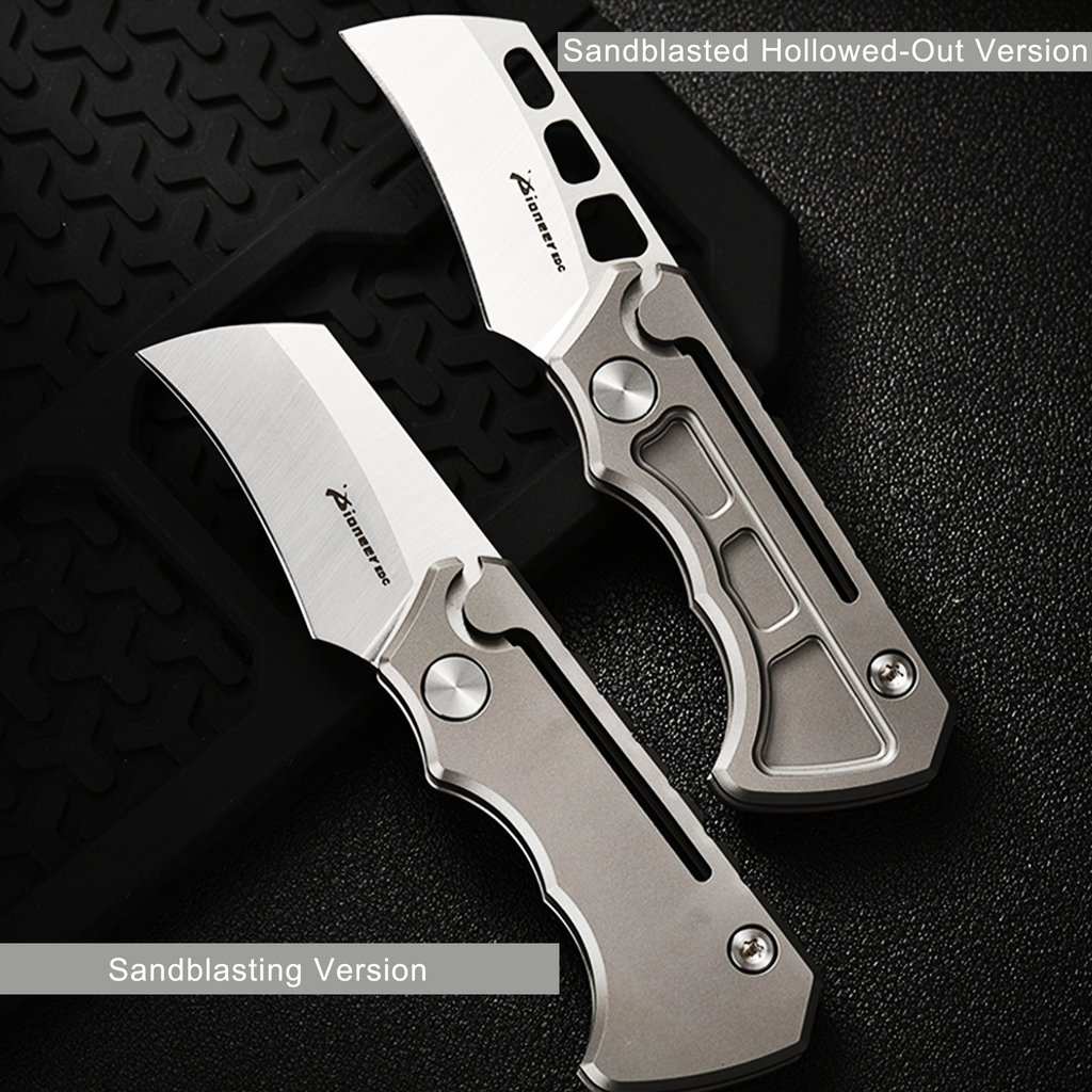 Titanium Folding Knife – Titan Claw Mini EDC with 14C28N Steel & GR5 Handle detail image