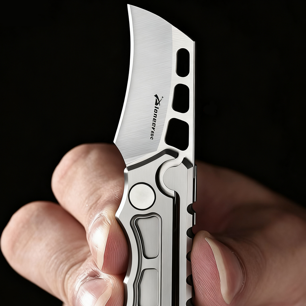 Titanium Folding Knife – Titan Claw Mini EDC with 14C28N Steel & GR5 Handle detail image - detail view 4