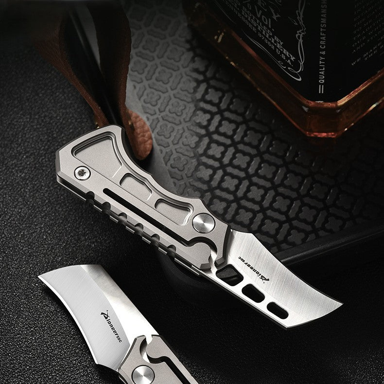 Titanium Folding Knife – Titan Claw Mini EDC with 14C28N Steel & GR5 Handle detail image - detail view 7