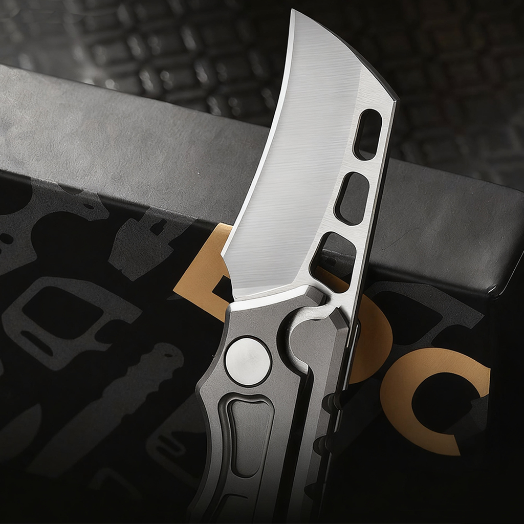 Titanium Folding Knife – Titan Claw Mini EDC with 14C28N Steel & GR5 Handle detail image - detail view 9