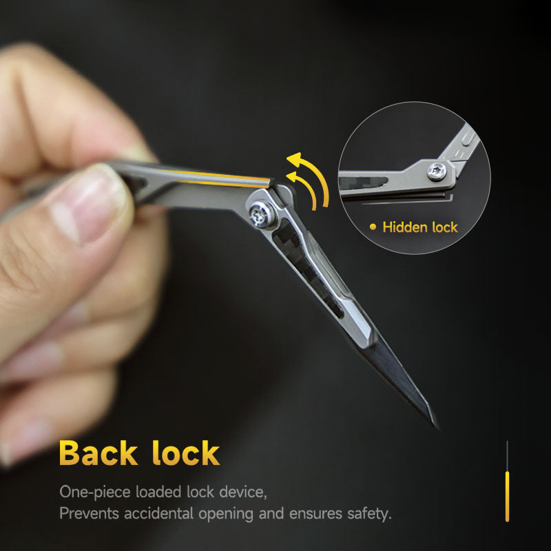 Titanium Folding Knife – WaspArmor Blade Micro Scalpel with Surgical Blade EDC Keychain detail image - detail view 14