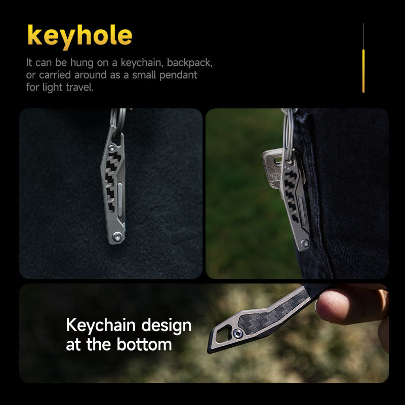 Titanium Folding Knife – WaspArmor Blade Micro Scalpel with Surgical Blade EDC Keychain detail image - detail view 18