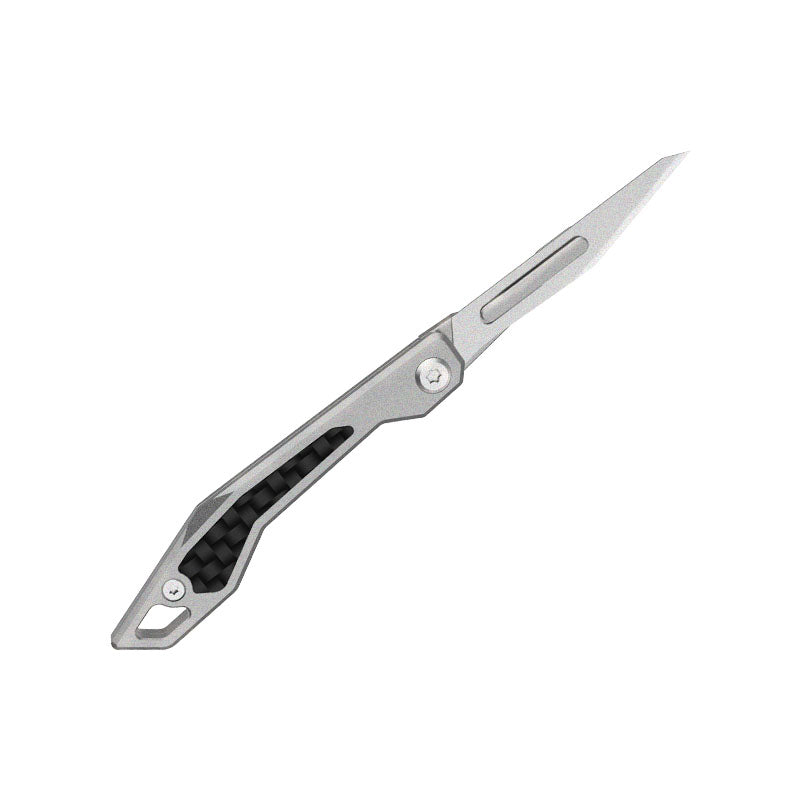Titanium Folding Knife – WaspArmor Blade Micro Scalpel with Surgical Blade EDC Keychain detail image - detail view 5