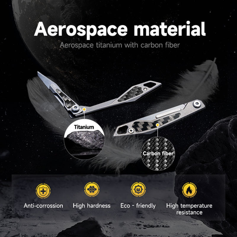 Titanium Folding Knife – WaspArmor Blade Micro Scalpel with Surgical Blade EDC Keychain detail image - detail view 8