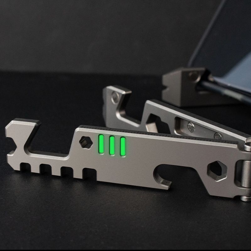 Titanium Folding Phone Stand – AceStand Foldable EDC with Multi-Functional Portable detail image