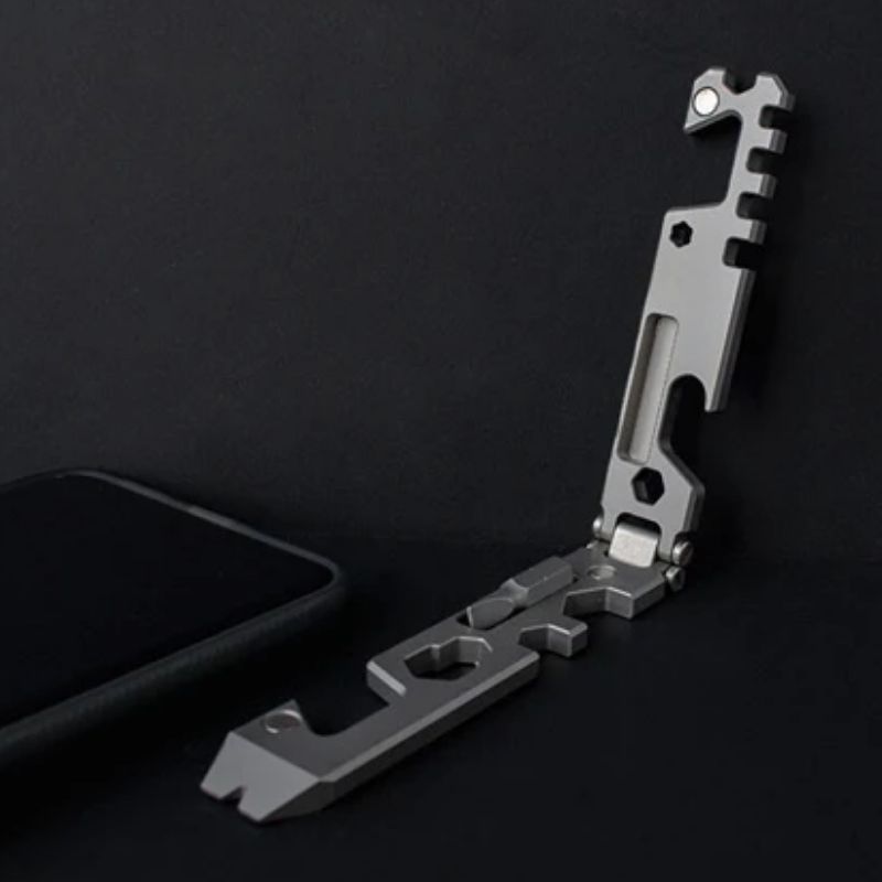Titanium Folding Phone Stand – AceStand Foldable EDC with Multi-Functional Portable detail image - detail view 4