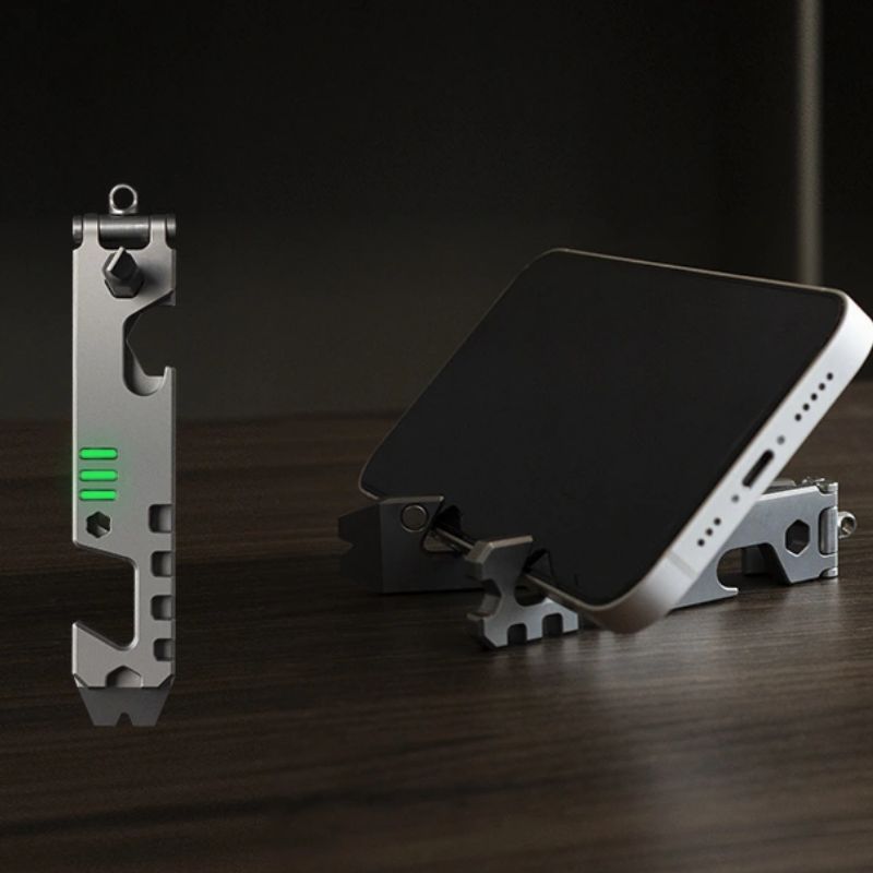 Titanium Folding Phone Stand – AceStand Foldable EDC with Multi-Functional Portable variant image