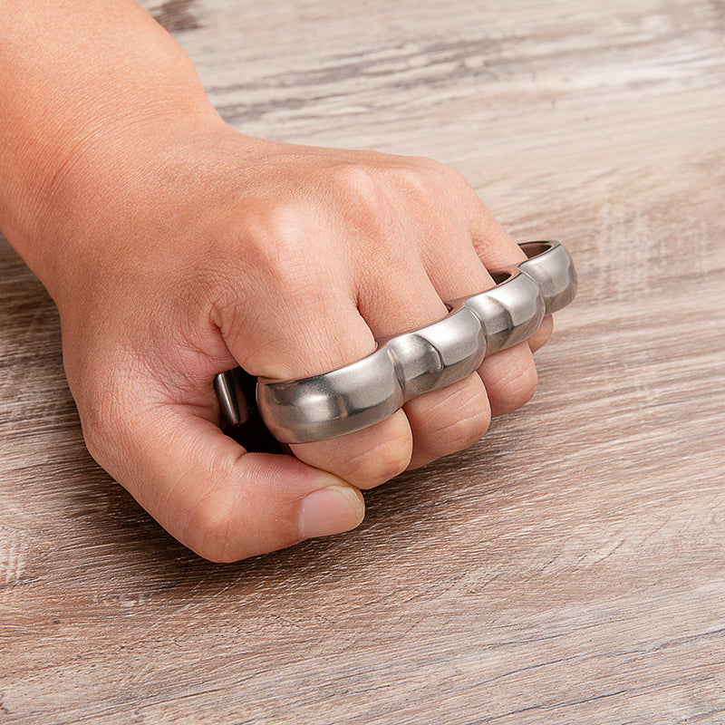 Titanium Four Finger Knuckles – Lincoln Style Stonewash Vintage Design detail image - detail view 6
