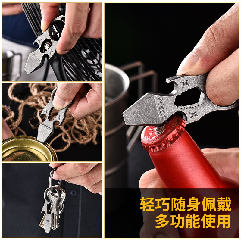 Titanium Knuckles – TC4 Multi-Tool Keychain with Ring with 6-in-1 EDC 31g detail image - detail view 3