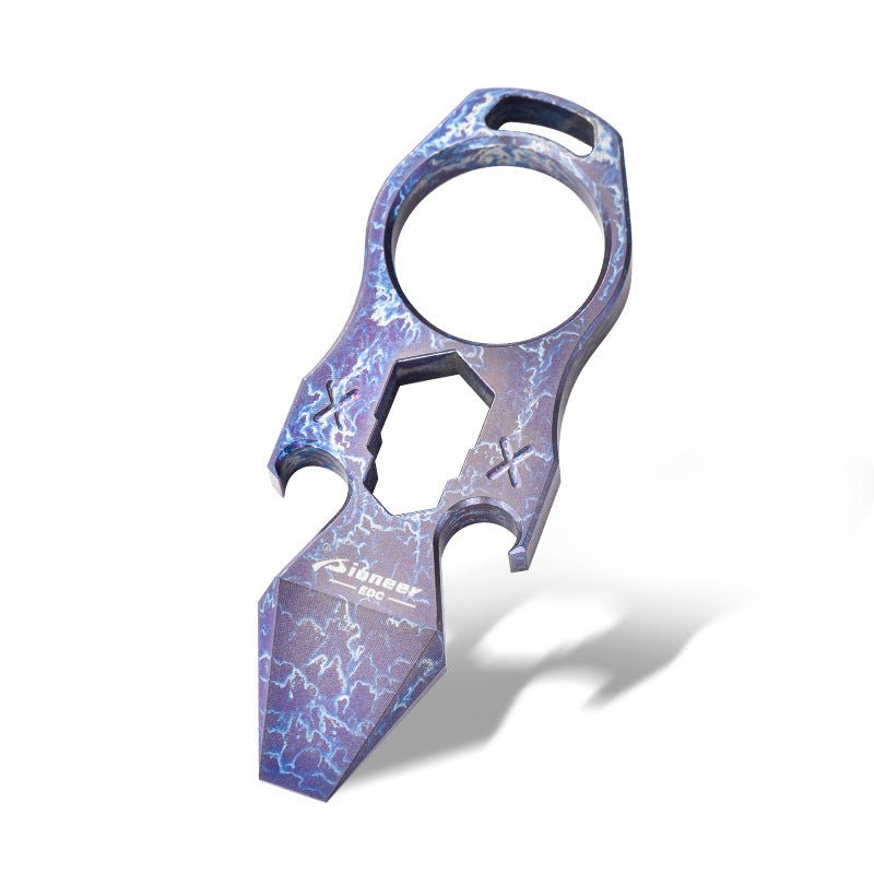 Titanium Knuckles – TC4 Multi-Tool Keychain with Ring with 6-in-1 EDC 31g product image