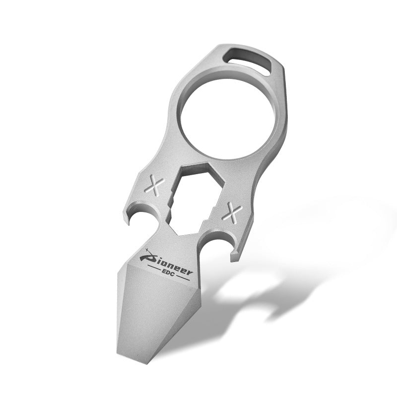 Titanium Knuckles – TC4 Multi-Tool Keychain with Ring with 6-in-1 EDC 31g variant image - product view 5