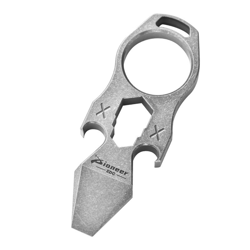 Titanium Knuckles – TC4 Multi-Tool Keychain with Ring with 6-in-1 EDC 31g variant image