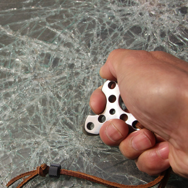 Titanium Knuckles – TC4 Pendant with CNC Machined Wearable Self-Defense EDC Tool detail image