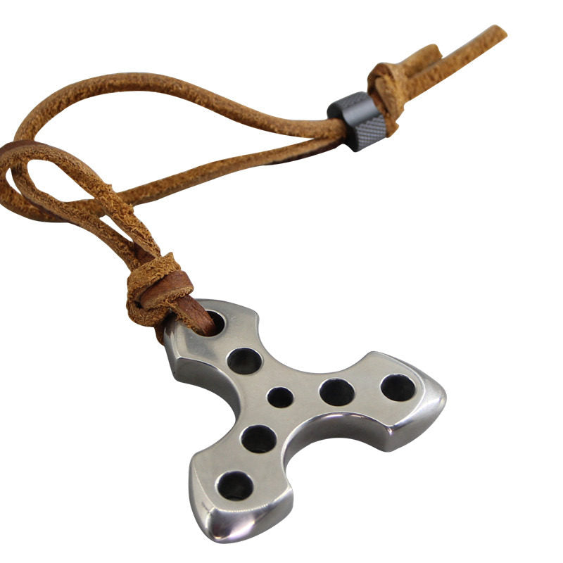 Titanium Knuckles – TC4 Pendant with CNC Machined Wearable Self-Defense EDC Tool detail image - detail view 5