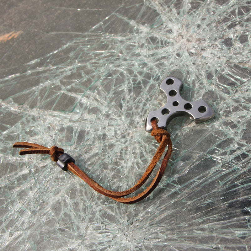 Titanium Knuckles – TC4 Pendant with CNC Machined Wearable Self-Defense EDC Tool product image