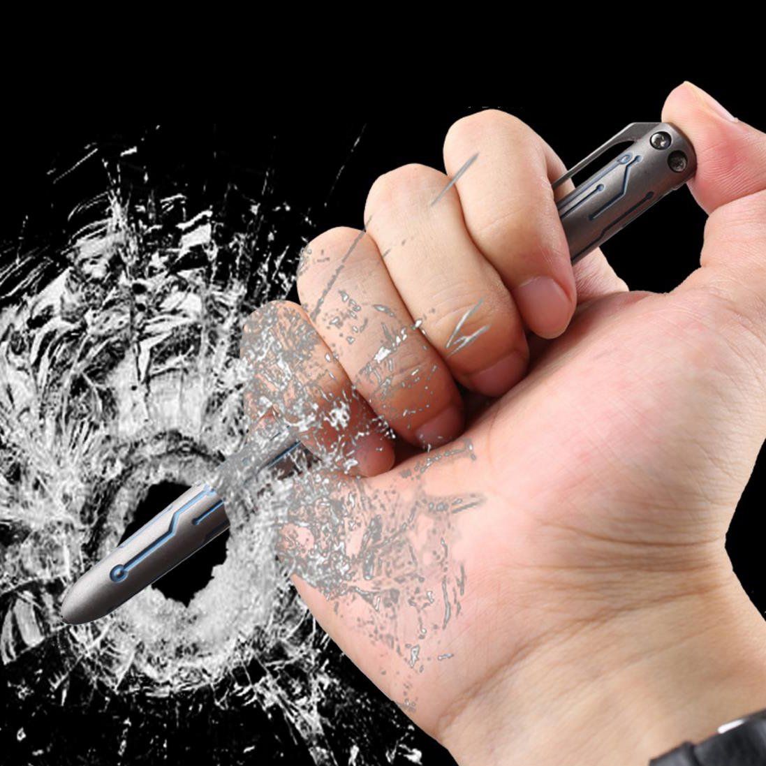 Titanium Kubotan – T800 Tactical Pen Glass Breaker for Writing, Everyday Carry detail image - detail view 7