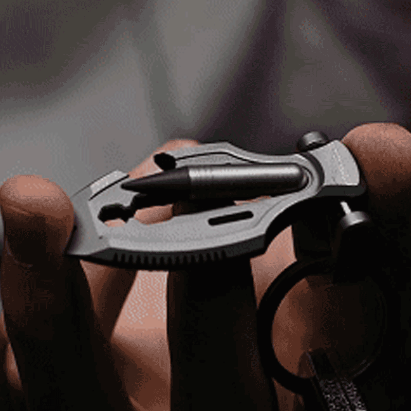Titanium Pendant – Flounder 1.0 EDC with Multi-Tool with Pen & Firestarter detail image - detail view 11