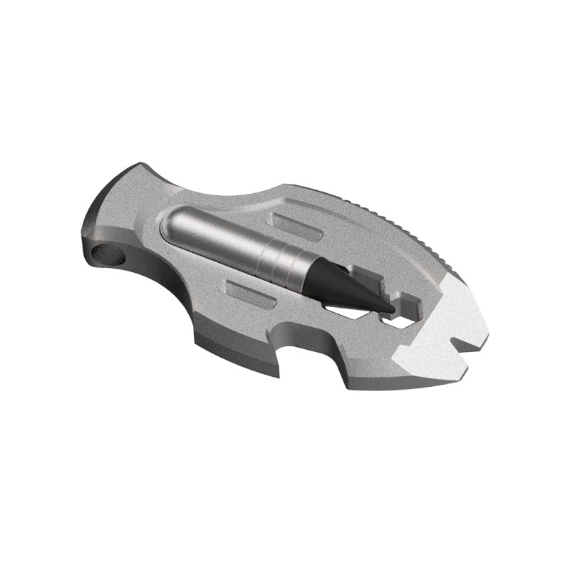 Titanium Pendant – Flounder 1.0 EDC with Multi-Tool with Pen & Firestarter detail image - detail view 3