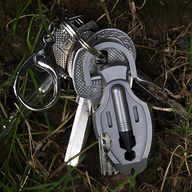 Titanium Pendant – Flounder 1.0 EDC with Multi-Tool with Pen & Firestarter detail image - detail view 4