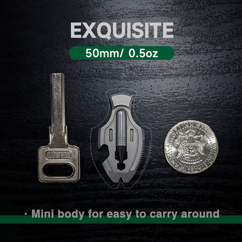 Titanium Pendant – Flounder 1.0 EDC with Multi-Tool with Pen & Firestarter detail image - detail view 5