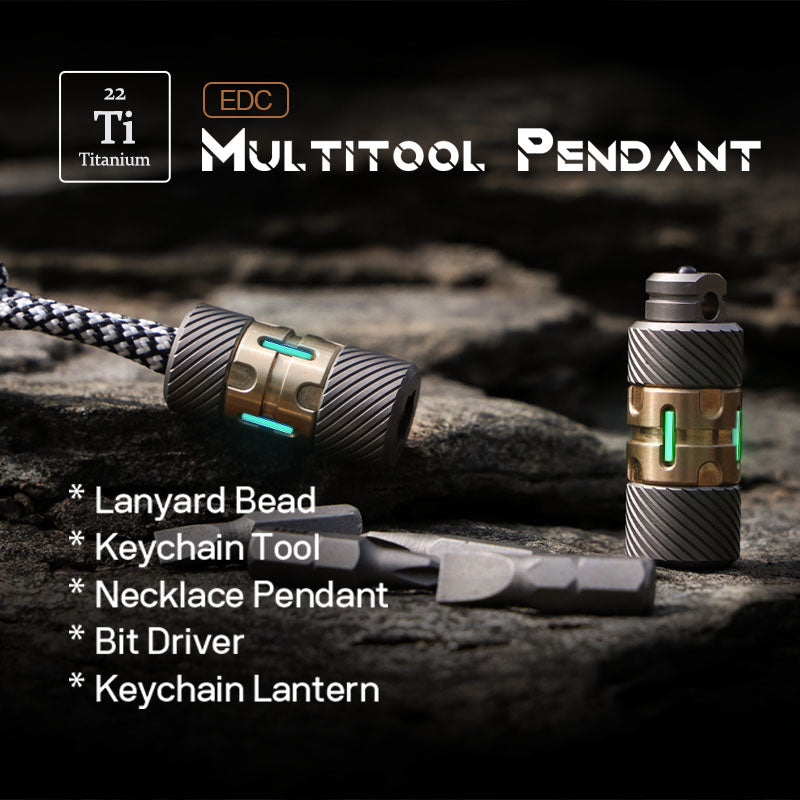Titanium Pendant – ScrewMaster EDC with Lanyard Bead for Desk Breaks, Collecting detail image - detail view 12