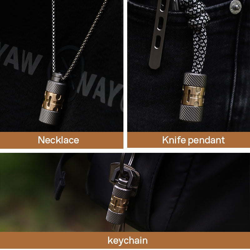Titanium Pendant – ScrewMaster EDC with Lanyard Bead for Desk Breaks, Collecting detail image - detail view 14