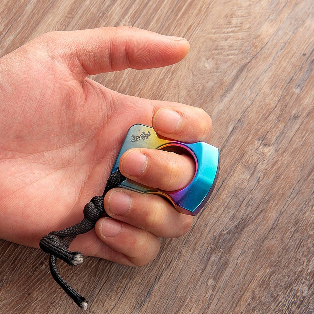 Titanium Ring – TC4 Single Finger with 15mm Thick Anodized Color Lightweight detail image - detail view 4