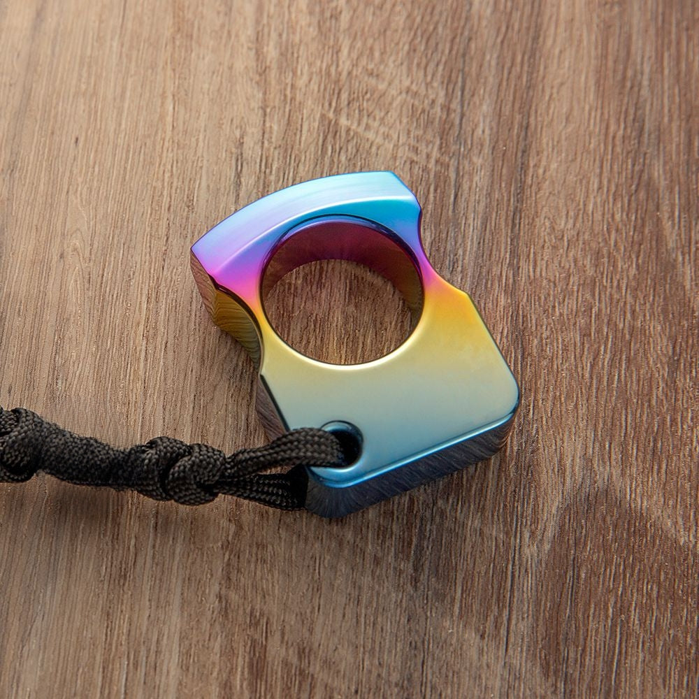 Titanium Ring – TC4 Single Finger with 15mm Thick Anodized Color Lightweight detail image - detail view 6