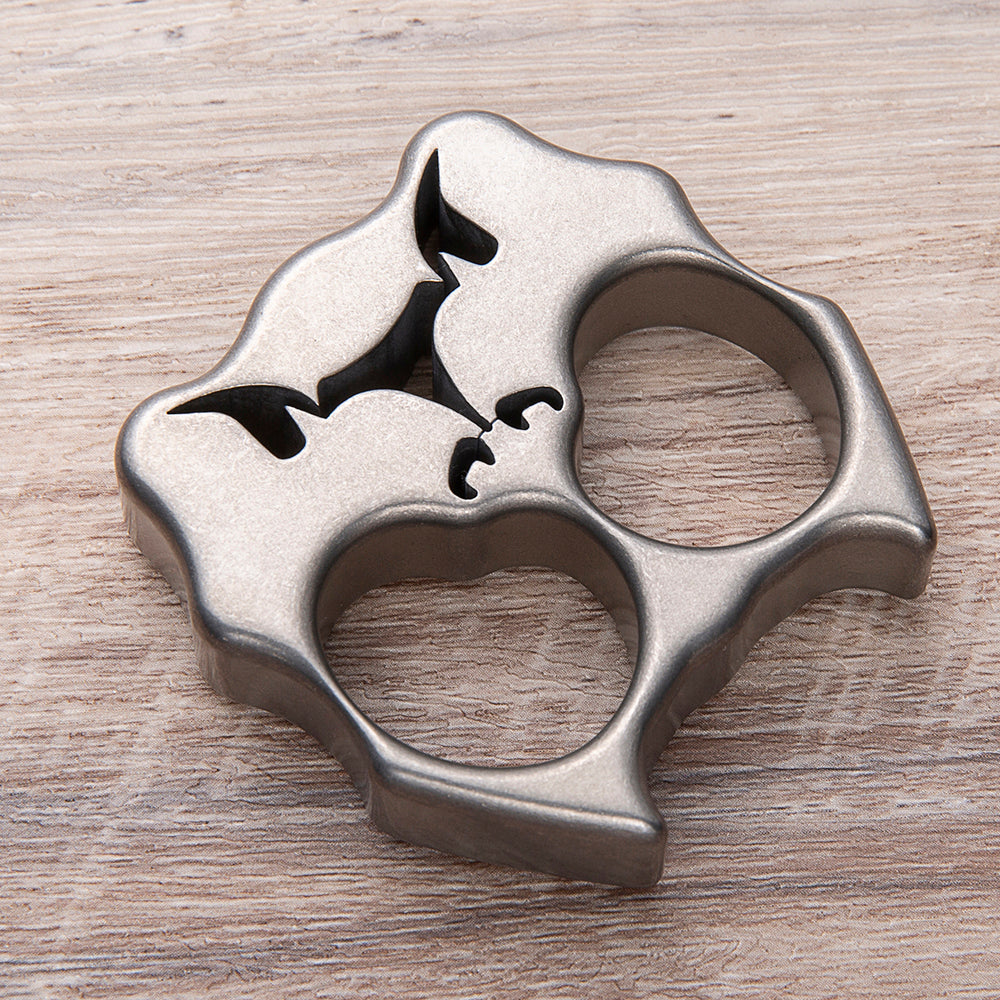 Titanium Two Finger Knuckles – TC4 Pit Bull Ultra-Thick with Stonewash 15mm Lightweight detail image - detail view 5