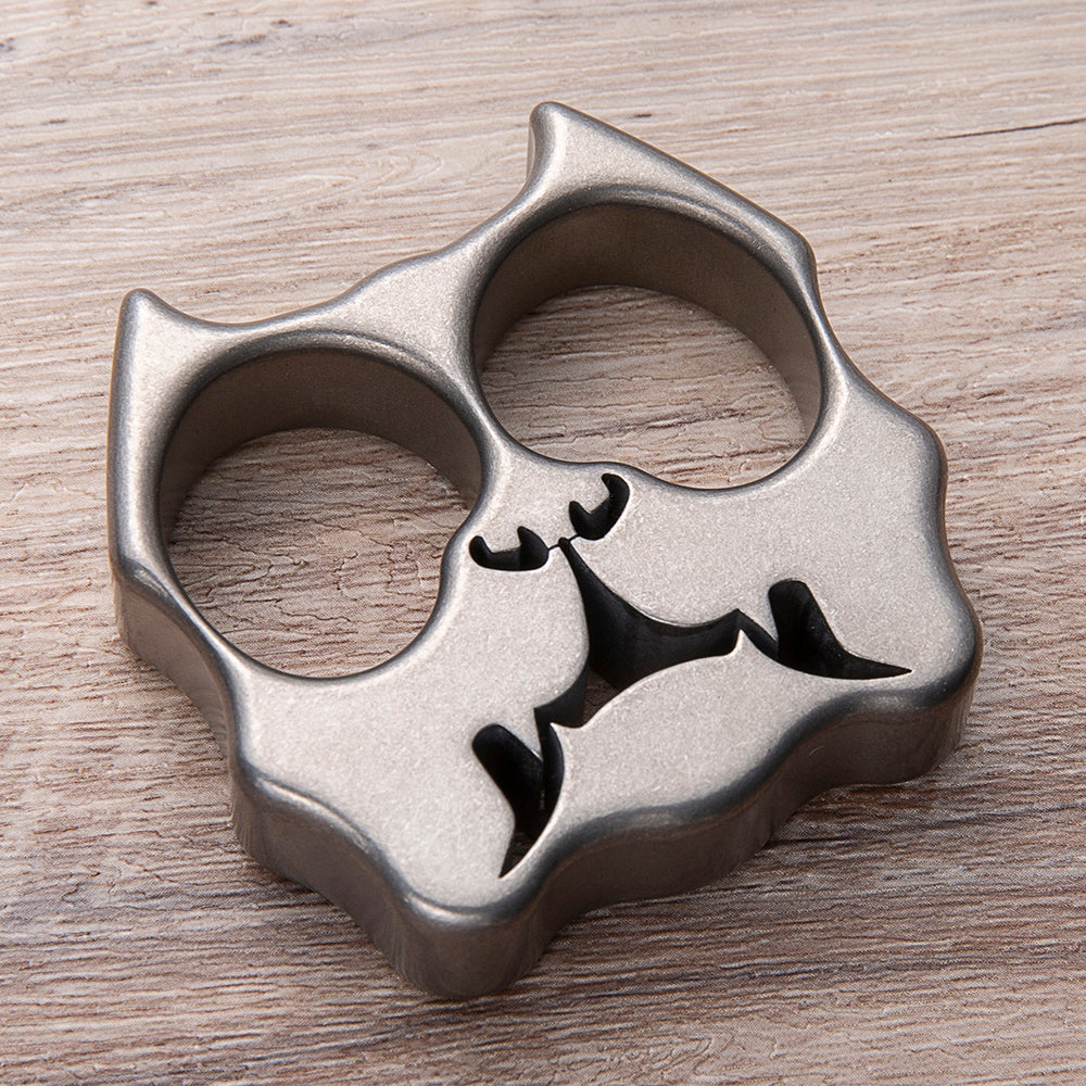 Titanium Two Finger Knuckles – TC4 Pit Bull Ultra-Thick with Stonewash 15mm Lightweight product image