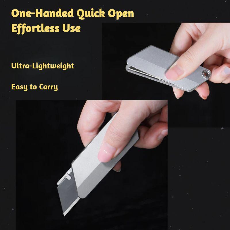 Titanium Utility Knife – TiFlex TC4 EDC with One-Handed Quick-Change Blade detail image - detail view 5