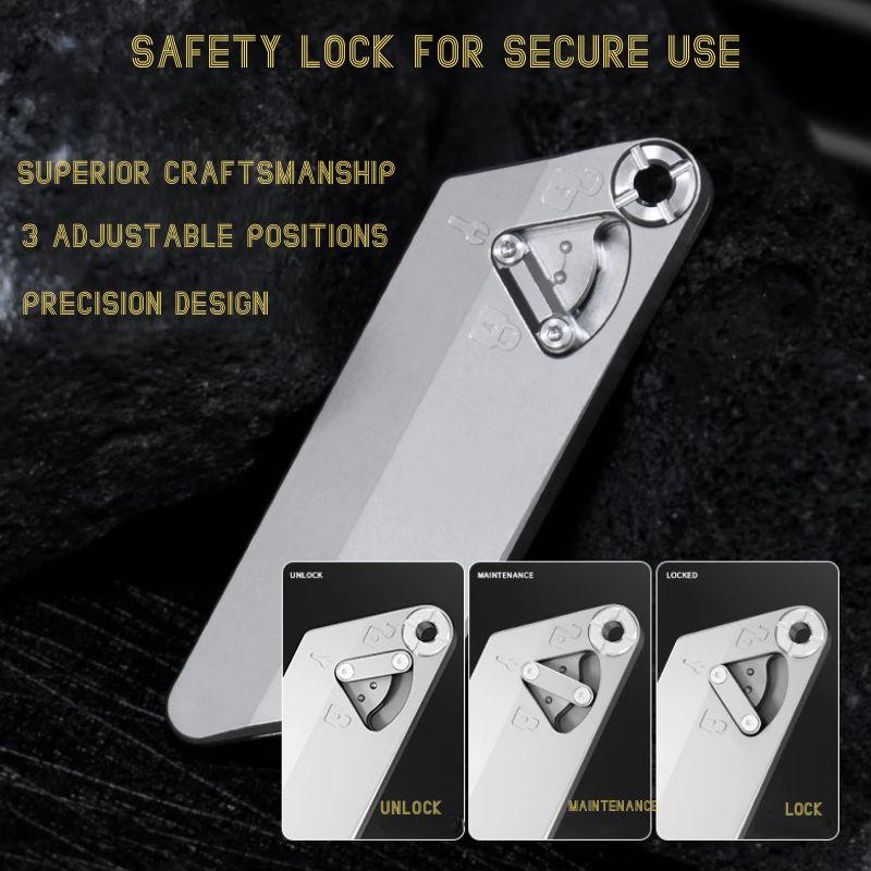 Titanium Utility Knife – TiFlex TC4 EDC with One-Handed Quick-Change Blade detail image - detail view 6