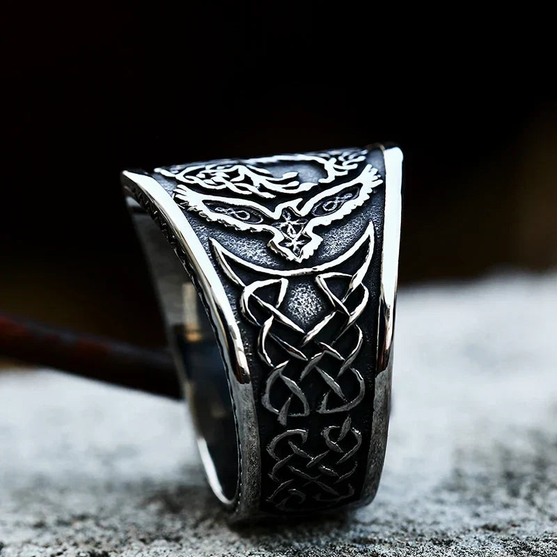 Tree of Life Signet Ring – Rune with of Viking Gothic Celtic Punk Statement detail image - detail view 4
