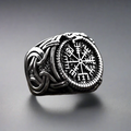 Valknut Ring – Viking Stainless Steel with Compass Rune Norse Mythology product image