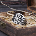 Vegvisir Compass Ring – Viking with Norse Rune Gothic Symbol Band variant image