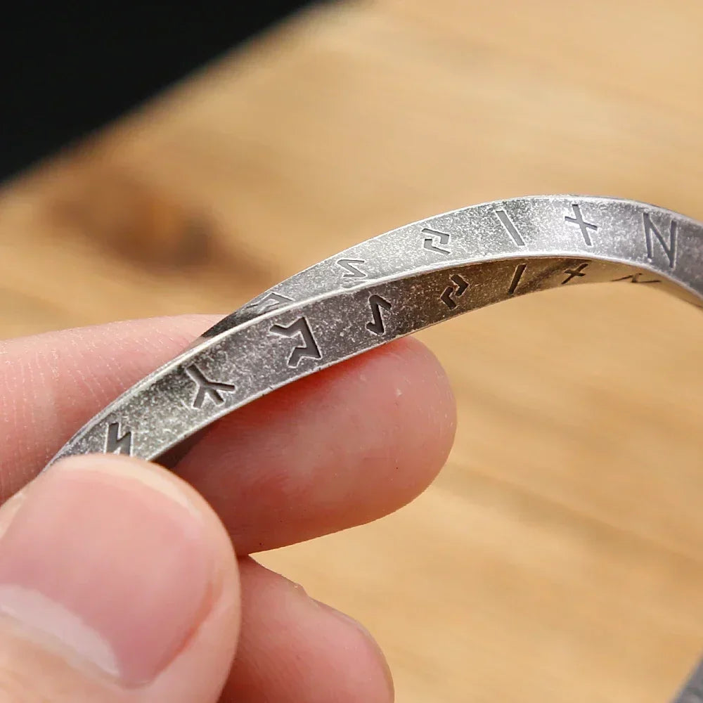 Viking Rune Bracelet – Nordic Bangle Gothic Punk Statement for Alternative Styling detail image