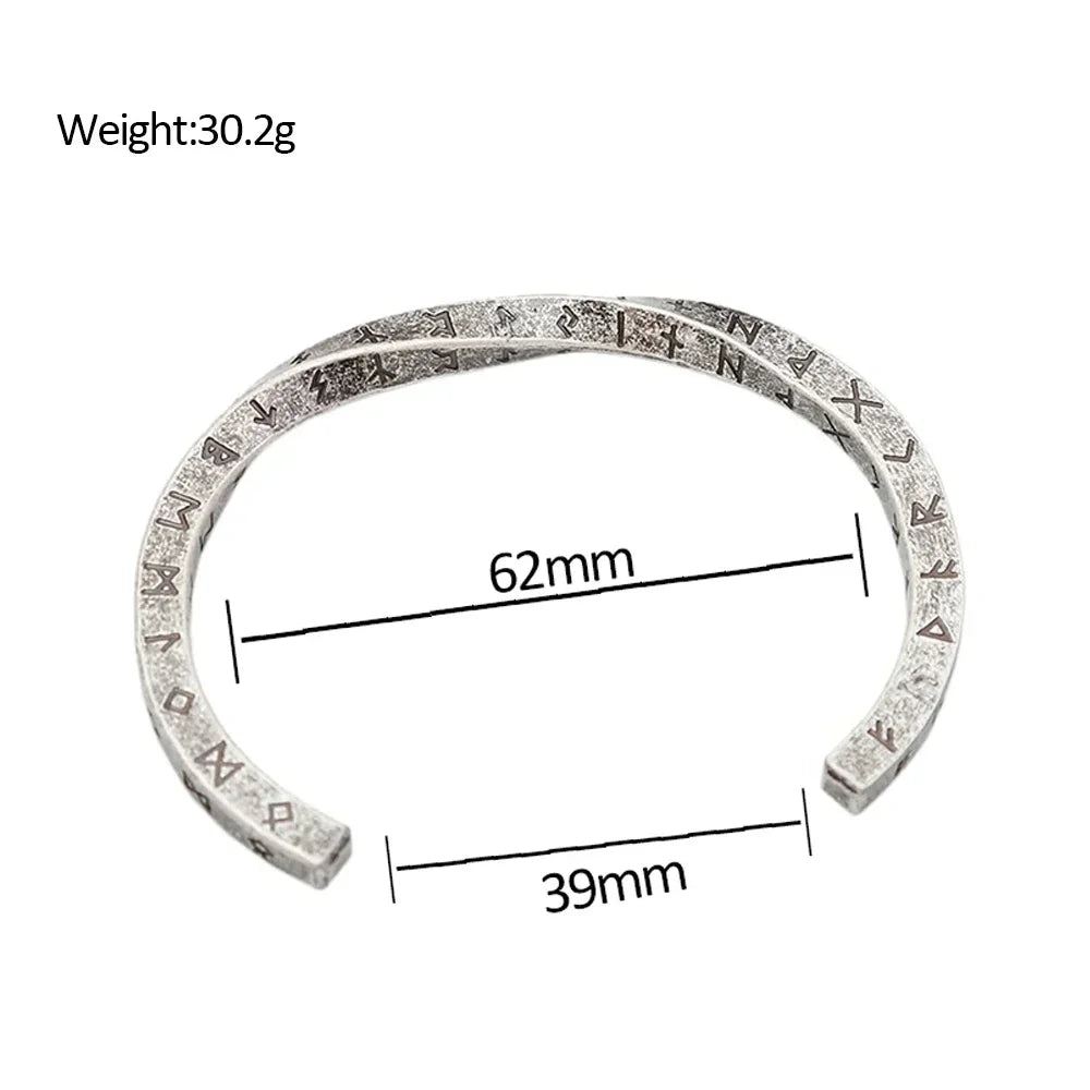 Viking Rune Bracelet – Nordic Bangle Gothic Punk Statement for Alternative Styling detail image - detail view 8
