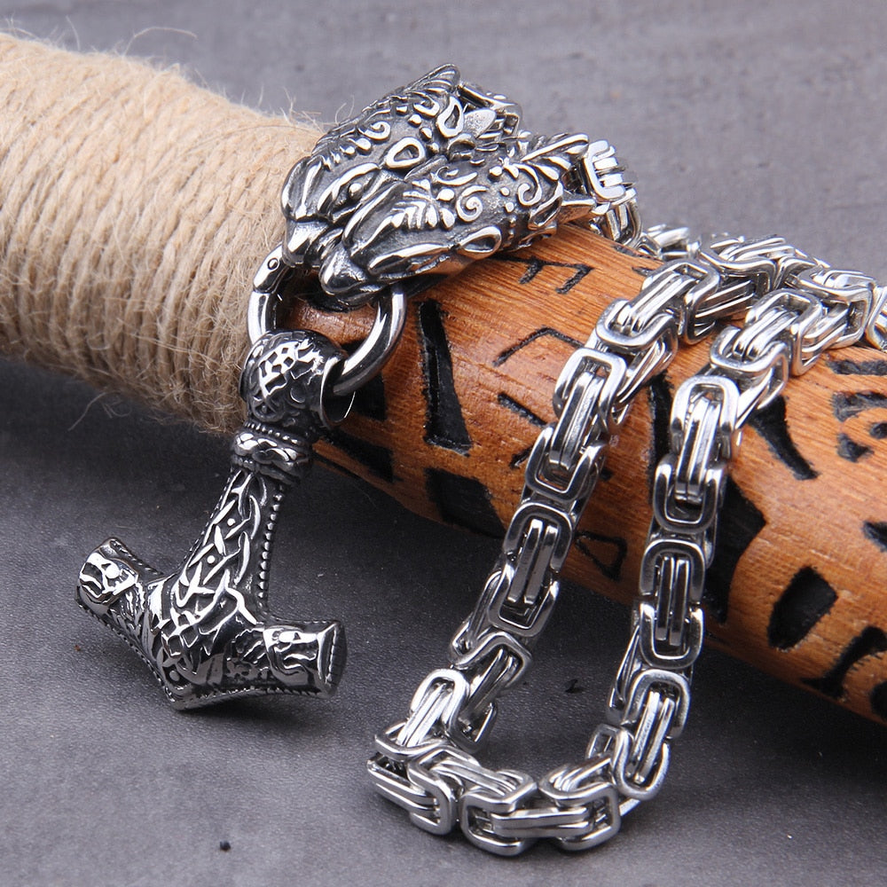 Viking Rune Necklace – Anchor with Njord Norse God Gothic Punk Statement detail image - detail view 4
