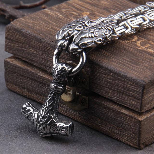Viking Rune Necklace – Anchor with Njord Norse God Gothic Punk Statement detail image - detail view 8