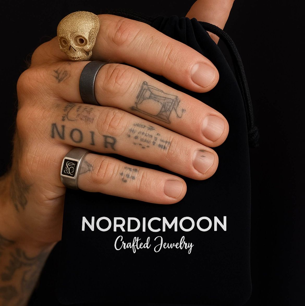 Viking Rune Necklace – Anchor with Njord Norse God Gothic Punk Statement detail image - detail view 9